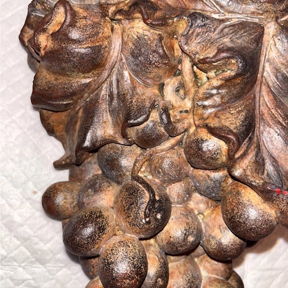 Gold gilt Mediterranean vine grape Wall shelf / sconce  composite 10 3/4" - Picture 7 of 11
